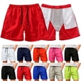 thumbnail image 1 of DDAPJ pyju Quick Dry Shorts Men Drawstring Elastic Waist Beach Shorts Bathing Suit Swimming Trunks Athletic Running Shorts with Mesh Liner Orange XXL, 1 of 8