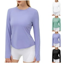 DDAPJ pyju Rash Guard for Women UPF 50  Swimsuit Tops UV Sun Protection Long Sleeve Workout Swim Shirt Black M