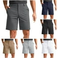 thumbnail image 1 of DDAPJ pyju Birthday Gifts! Mens Dress Work Shorts Flat Front Golf Shorts Lightweight Stretch Casual Chino Shorts with Pockets Navy S, 1 of 7