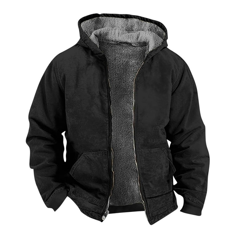 Oversized Black Sherpa Zip Up Members Mark Black Sherpa Lined