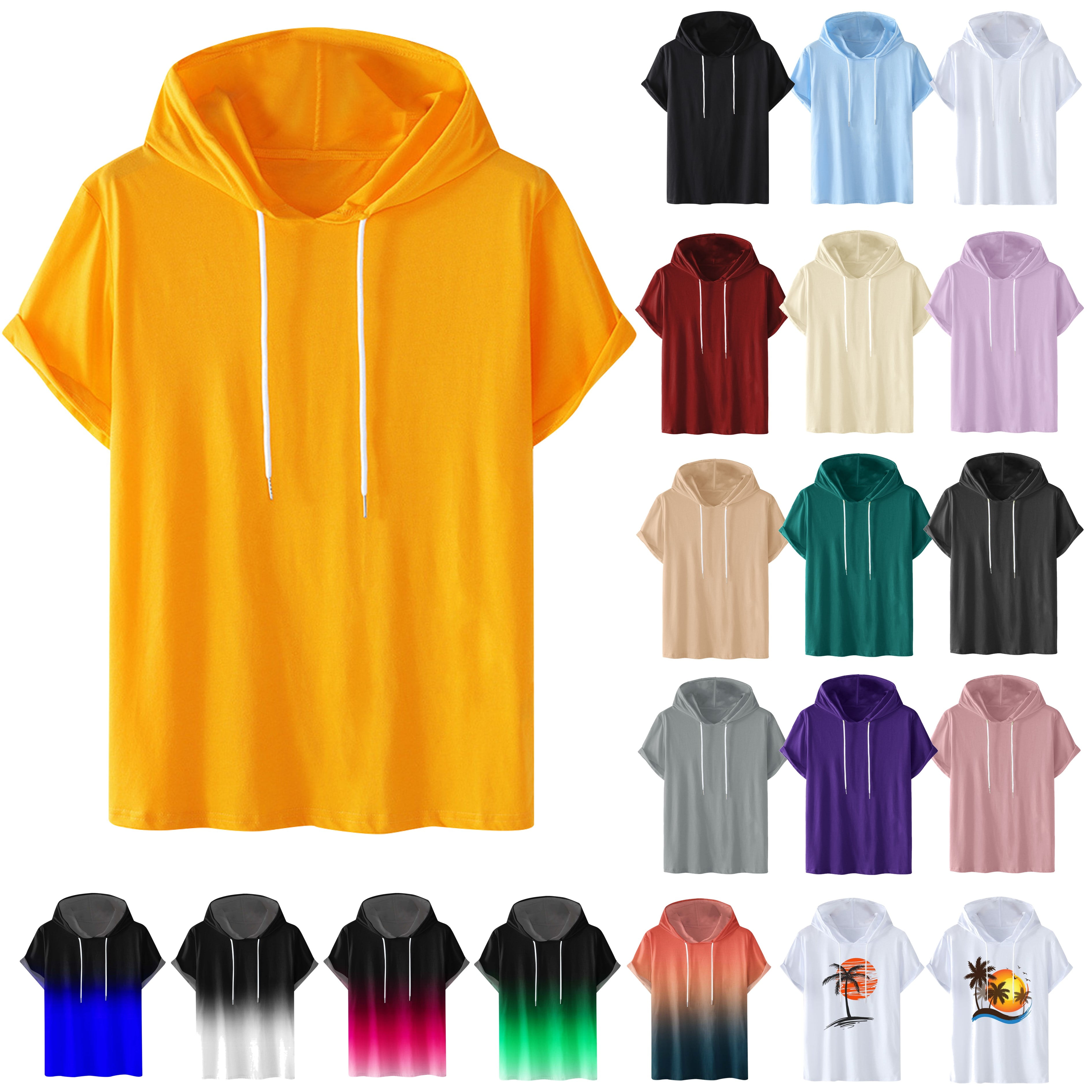 Multi Plaid No. 1 Men's Premium Heavyweight Short Sleeve Hoodie