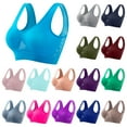 thumbnail image 1 of DDAPJ pyju Sports Bras for Women Plus Size Breathable Cool Lift Up Air Bra Full Coverage Wireless Push Up Bra Seamless Bralettes Sales Today Clearance Pink XL, 1 of 3