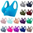thumbnail image 1 of DDAPJ pyju Sports Bras for Women Plus Size Breathable Seamless Stretchy Push up Padded Bralettes Workout Yoga Gym Underwear Bra Pink XXXL, 1 of 3