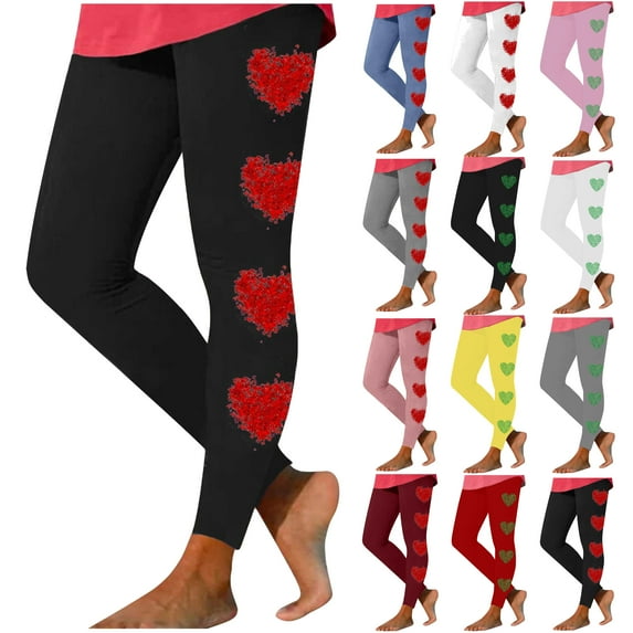 DDAPJ pyju St Patricks Day Leggings for Women Trendy Casual Shamrock Leggings Irish Green Pants Buttery Soft Tummy Control Workout Yoga Tights Big Sales Today Black XXXL