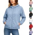 thumbnail image 1 of DDAPJ pyju Sun Protection Jacket Women Lightweight Full Zip Hoodies Plus Size Long Sleeve Windbreaker Hiking Coat Active Tops with Pockets Black M, 1 of 9