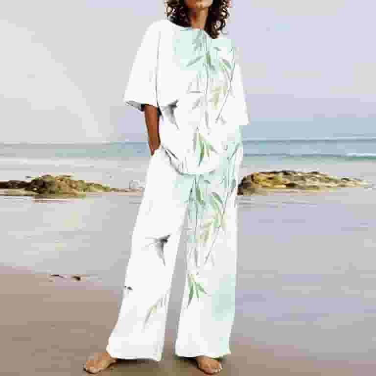 【WOOHWA】LIDA 2 PIECE SET DDAPJ pyju Two Piece Linen Set for Women Plus Size