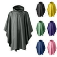 thumbnail image 1 of DDAPJ pyju Waterproof Rain Poncho for Men and Women Reusable Raincoats with Drawstring Hood Camping Hiking Travel Gray S, 1 of 6