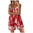 thumbnail image 1 of DDAPJ pyju Women Boho Tie Dye Printed Casual Overalls Loose Baggy Bib Pants Jumpsuit Bohemian Wide Leg Overall Plus Size, 1 of 7