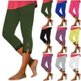 thumbnail image 1 of DDAPJ pyju Women Capris High Waist Yoga Pants Hollow Out Lace Trim Leggings Compression Workout Capri Pants Gray XXXL, 1 of 7