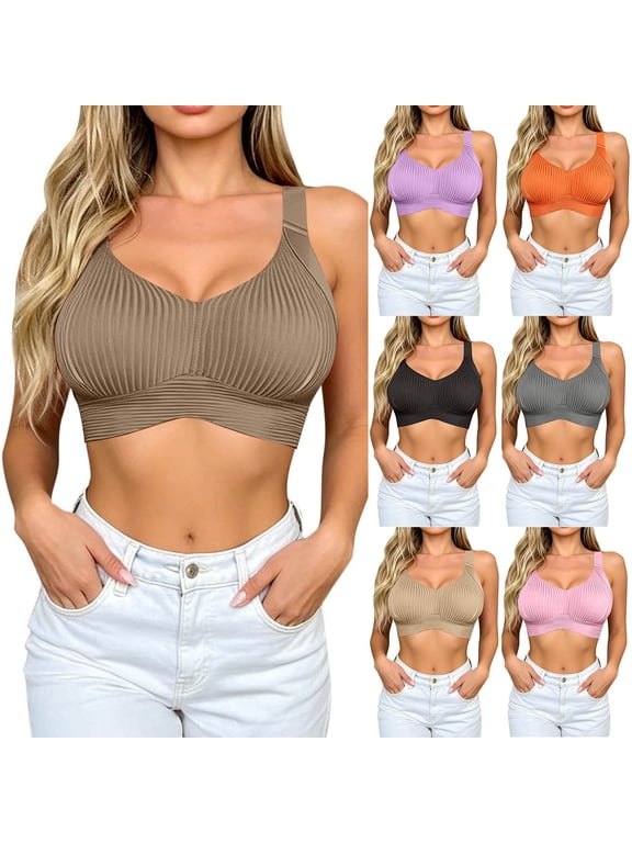Women Wireless Cotton Bra Full Coverage Seamless Push Up Bras Adjustable Straps Comfortable Everyday T-Shirt Bra Black XXXL