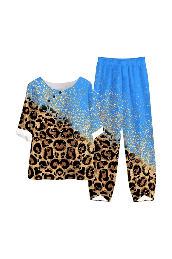Women's 2 Piece Outfits,Cotton Linen Lounge Sets Short Sleeve Crew Neck Blouse Tops & Elastic Waist Wide Leg Pants Matching Set Yoga Tracksuits