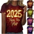 DDAPJ pyju Women's 2025 Happy New Year TShirt Festive Graphic Tee