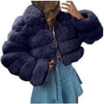 thumbnail image 1 of DDAPJ pyju Women's Faux Fur Cropped Jacket 2023 Clearance,Long Sleeve Zip Up Fluffy Fleece Outerwear Coats Plus Size Winter Warm Thick Hooded Jacket Trendy Short Tops S - 8XL, 1 of 5