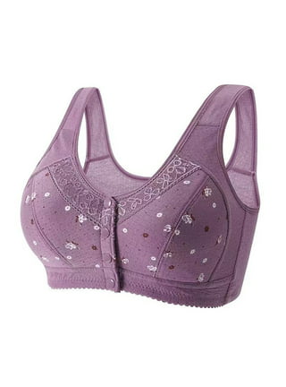 Maxcozy Plus Size Women Lace Gather Push Up Bra Underwire Embroidery Floral  Adjustable Straps D-cup Bra 34-46