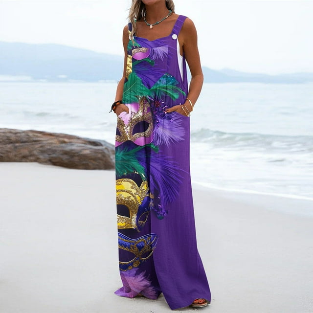 mardi gras bib overalls