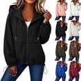 thumbnail image 1 of DDAPJ pyju Women's Raincoats Lightweight Waterproof Rain Jackets Adjustable Drawstring Hooded Windbreaker with Pockets for Travel Outdoor Cycling Hiking Running XL, 1 of 9
