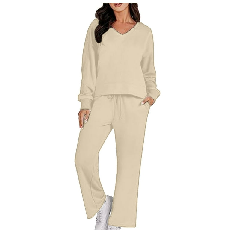 Long Sleeve Cream Colored Two Piece Set Long Sleeve Cream Colored Two Piece Set