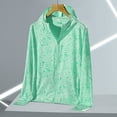 thumbnail image 1 of DDAPJ pyju Women's UPF 50+ Sun Protection Jacket Ice Silk Cooling Hooded Sun Shirt Outdoor Performance Hiking Athletic Jackets Green M, 1 of 3