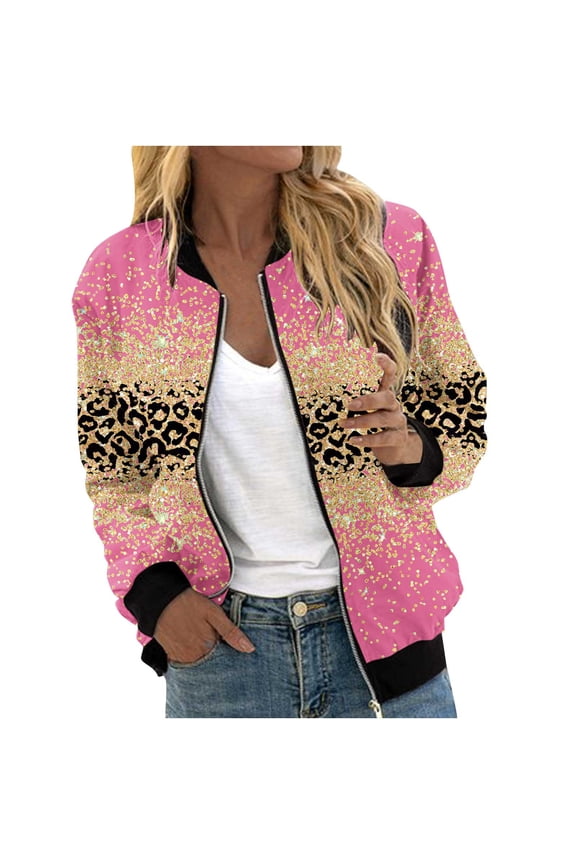 Women's Utility Flight Bomber Jacket 2023,Fashion Long Sleeve Zipper Short Casual Coats Stand Collar Windbreaker Moto Biker Jackets Lightweight Short Outwear Tops