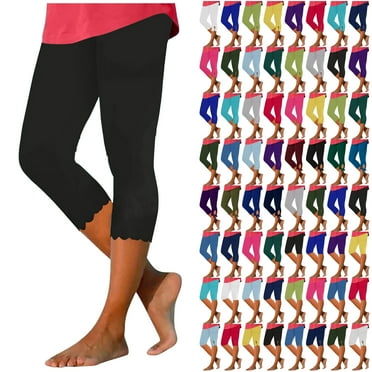 DDAPJ pyju Womens Capri Leggings High Waisted Tummy Control Yoga Pants Basic Solid Casual Workout Capris Buttery Soft Milk Silk Leggings 2025 Summer Savings leggings para mujer Army Green S