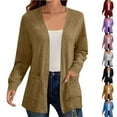 thumbnail image 1 of DDAPJ pyju Womens Cardigan Sweaters Long Sleeve Open Front Knit Outwear Coat Plus Size Cardigans Solid Casual Duster Jackets with Pockets Red S, 1 of 8