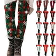 thumbnail image 1 of DDAPJ pyju Womens Christmas Plaid Leggings Buttery Soft Yoga Pants Xmas Print Casual Holiday Tights Lightweight Stretch Milk Silk Legging Multicolor XXL, 1 of 8