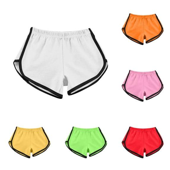 DDAPJ pyju Womens Dolphin Workout Shorts 2025 Trendy Color Block Casual Athletic Shorts Elastic Waist Yoga Running Shorts Comfy Summer Shorts Birthday Gifts By Hour Red S