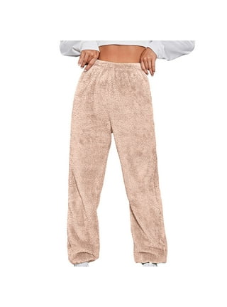 Womens Winter Cozy Lounge Pants Warm Soft Fuzzy Fleece Pajama Bottoms  Sleepwear Casual Comfy Trousers Plus Size Womens Clothes 