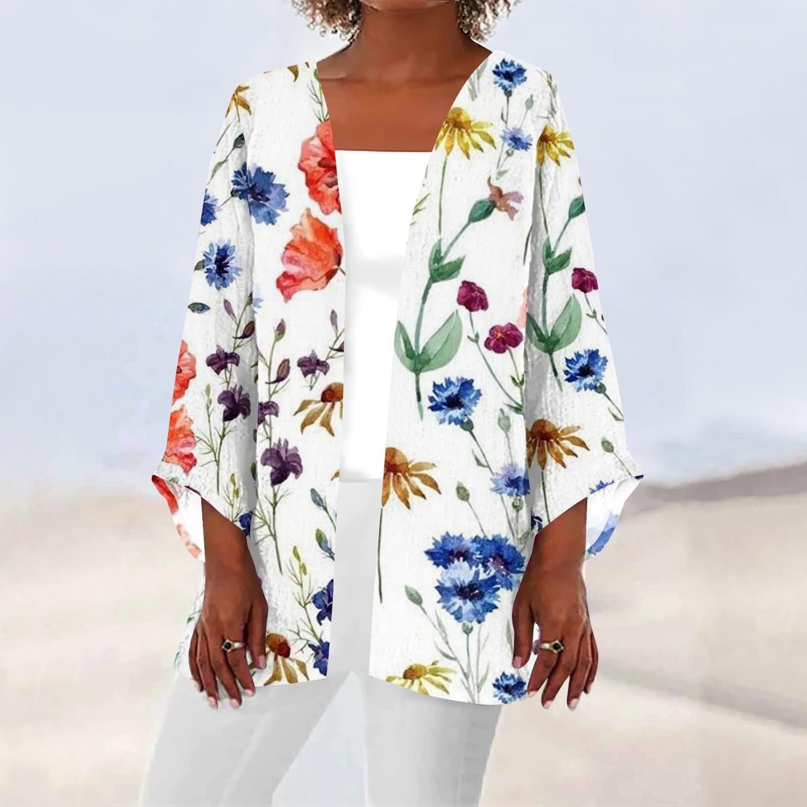 DDAPJ pyju Womens Half Sleeve Cardigan,Women Cardigan 2023,Half Sleeve