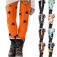 thumbnail image 1 of DDAPJ pyju Womens Halloween Leggings Spooky Season Printed High Waist Stretch Yoga Pants Novelty Holiday Tights Buttery Soft Casual Milk Silk Legging Multicolor XXL, 1 of 5