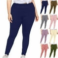 thumbnail image 1 of DDAPJ pyju Womens Plus Size Leggings High Waisted Stretch Workout Yoga Pants Buttery Soft Ankle Length Legging Todays Sales Army Green XL, 1 of 7