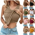 thumbnail image 1 of DDAPJ pyju Womens Tank Tops Ribbed U Neck Sleeveless Shirts Slim Fitted Summer Casual Going Out Tops Basic Solid Tanks Limited Time Sales Green S, 1 of 9