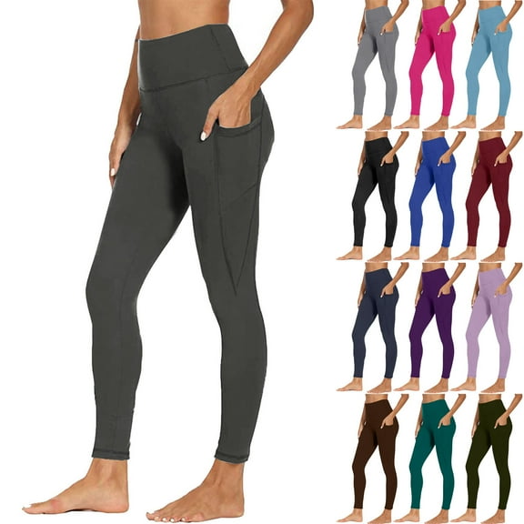 DDAPJ pyju Workout Leggings with Pockets for Women High Waisted Tummy Control Plus Size Yoga Pants for Running Gym Athletic Army Green XXXL