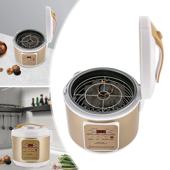 DDBESSIC 1.59Gal Black Garlic Fermenter Automatic Intelligent Fermentation Box for Yogurt Natto Sweet Rice Wine 90W