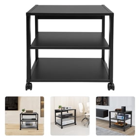 3-Tier AV Media Stand Audio-Video Media Stand with Wheels for Amplifier Projector CD/DVD Player
