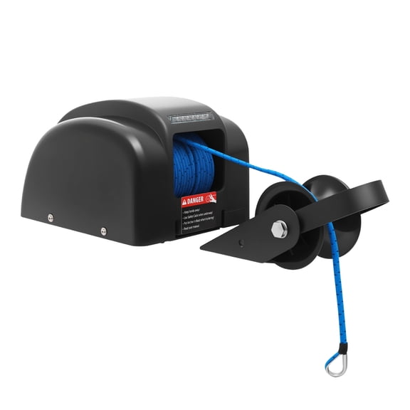 45LBS Boat Marine Electric Anchor Winch Boat Winch with Wireless Remote Control & Anchor Roller