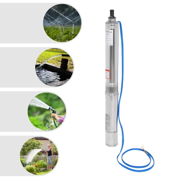 DDBESSIC  4SDM4/12 Submersible Pump 2HP Deep Well Pump 1.25'' NPT Deep Well Pump for Farm Irrigation 110V