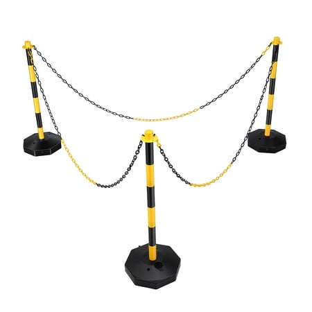 DDBESSIC 6 Pack Adjustable Delineator Post Traffic Cones with Fillable Base Construction Safety Barrier