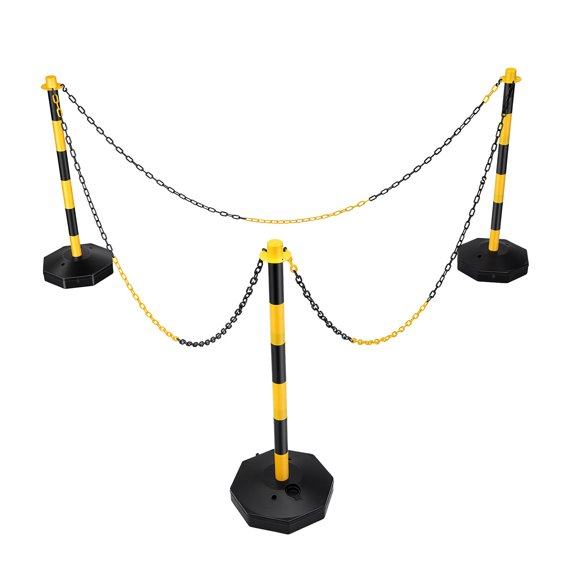DDBESSIC 6 Pack Adjustable Delineator Post Traffic Cones with Fillable Base Construction Safety Barrier