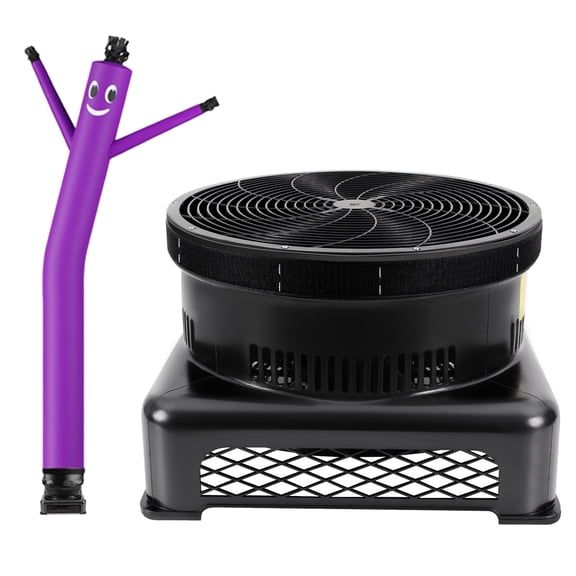 DDBESSIC 950W 17.7" Air Blower Fan Inflatable Fly Guy Dancer Wind Tube Man Dancing Doll Black