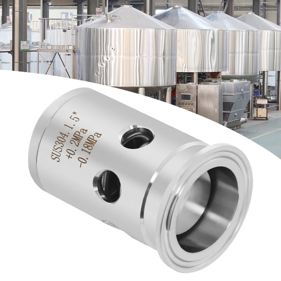 DDBESSIC Stainless Steel 1.5" Safety Valve Quick-installing Safety Valve +0. 2MPa/ -0.18MPa