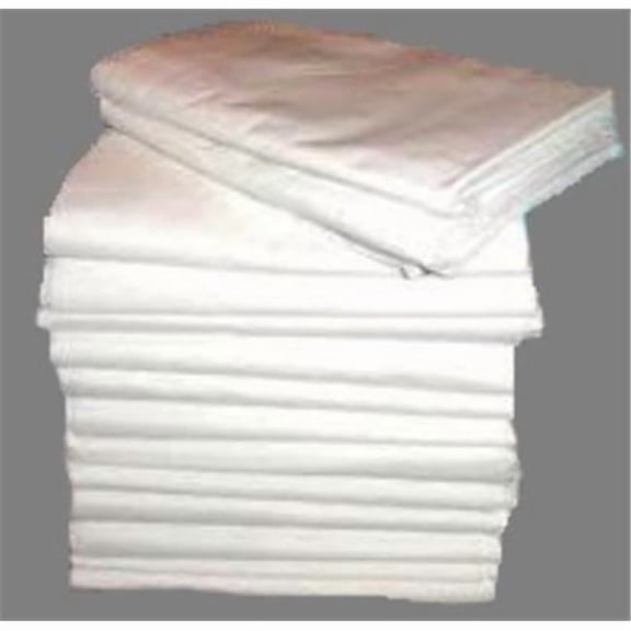 DDI 1215383 Twin Size White Flat Sheet - 66'' x 115'' Case of 36