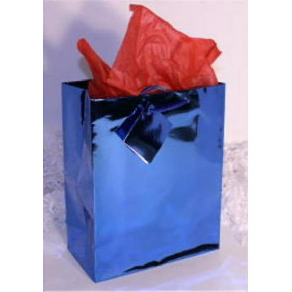 DDI 1272854 Royal-Dark Blue Metallic Gift-Tote Bag - 13 in. x 10.5 in. x 5.5 in. Case Of 36