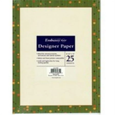 DDI 1301325 Green Border Invitation Paper Case of 36