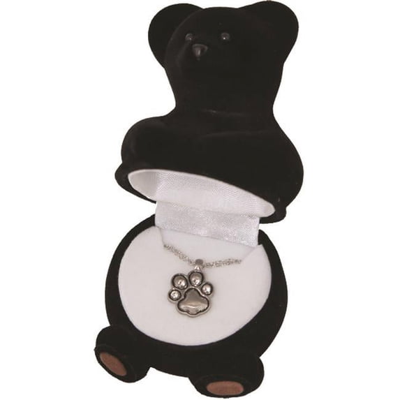 DDI 1335410 Paw Pendant In Black Bear Box Case of 24