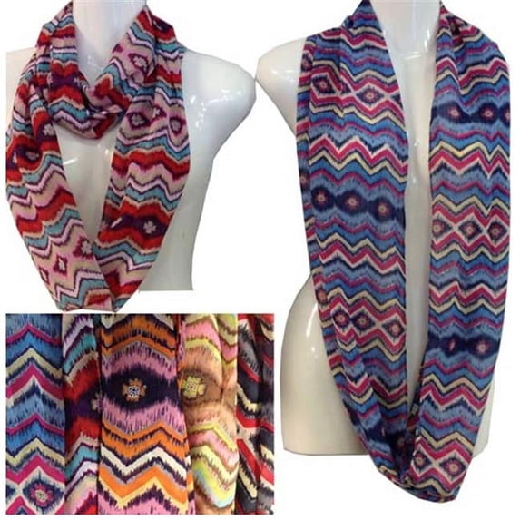DDI 1818649 Women's Lightweight Chevron Infinity Scarves Case of 24