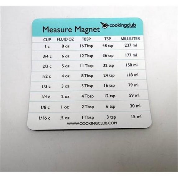 DDI 1869146 Cooking Club of America Measure Conversion Magnet Case of 1200