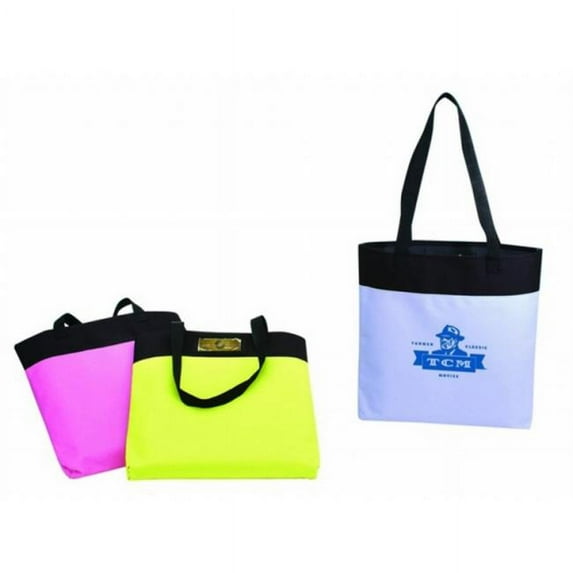 DDI 1902344 Poly Tote Bag - Royal/Black (14" W x 15-1/2" H x 1-1/4" D) Case of 48