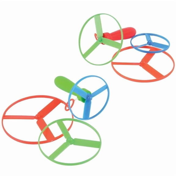 DDI 1903924 Mini Pull String Disc Flyers - Assorted Color - Case of 96