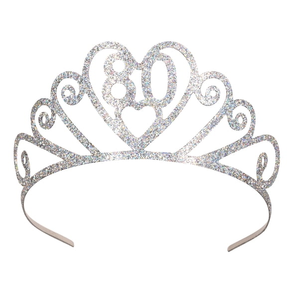 Glittered Metal 80 Tiara, (1/Pkg)